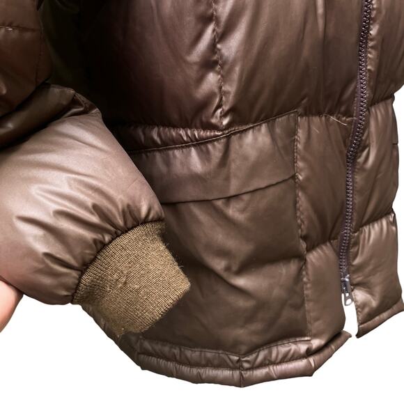 VTG Orvis Waterfowler Puffer Jacket XL Brown Goose Down Filled Hunting Outdoor - Picture 5 of 12